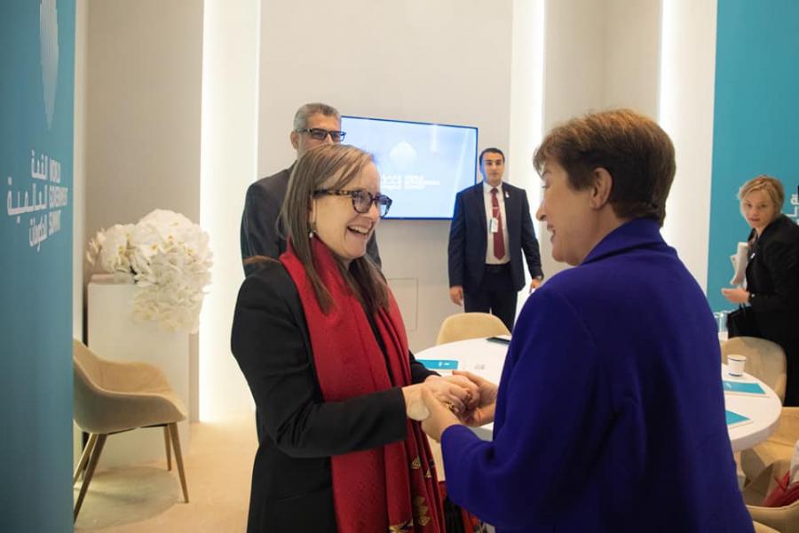 Najla Bouden rencontre à Dubaï la directrice générale du FMI