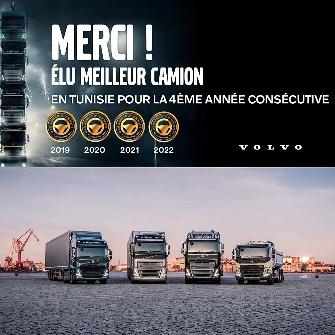 Volvo meilleure marque de camion en Tunisie pour la 4 ème année consécutive