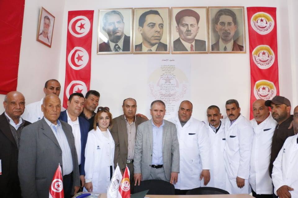  Noureddine Taboubi au nouveau siège du syndicat des employés de SOMOCER 