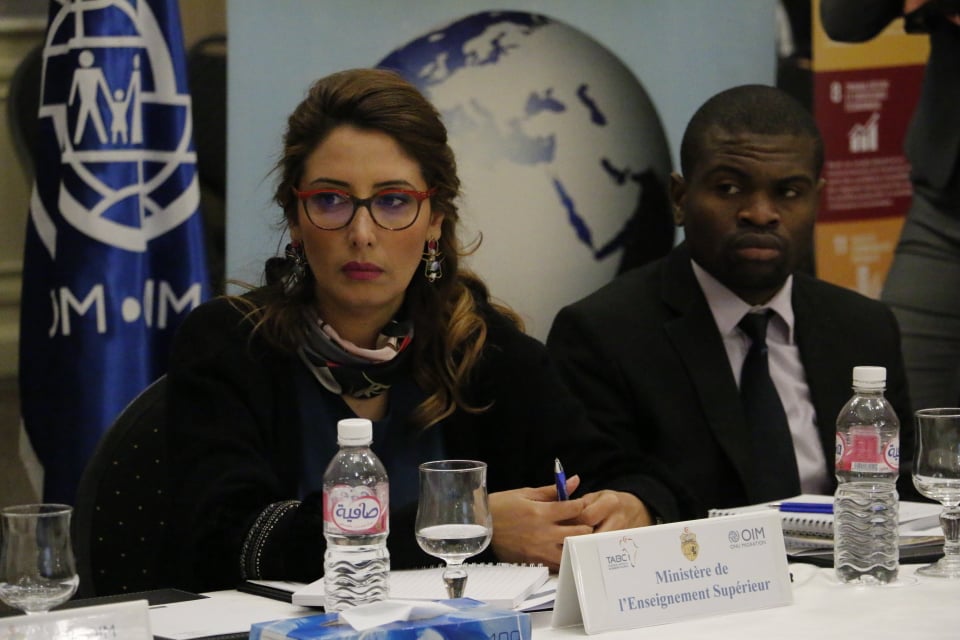 Le président de l'AESAT, Mack Arthur Deongane Yopasho et Amira Guarmazi