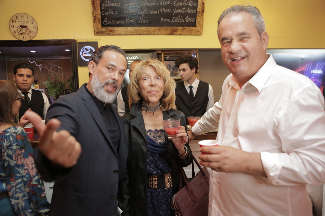 Lamine Nahdi avec son fils Mohamed Ali Nahdi et Souad Mahassen