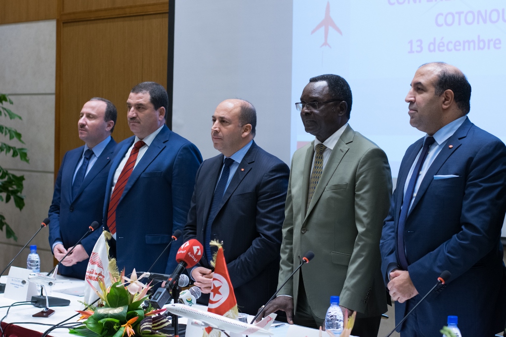 Conférence de presse relative à la mission de prospection au Bénin et du vol inaugural Tunis-Cotonou.