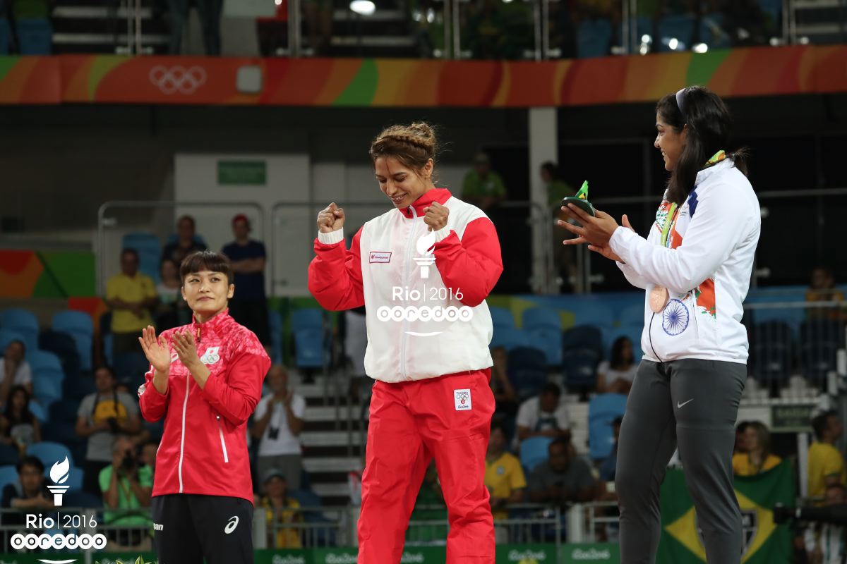 Marwa Amri sur le podium