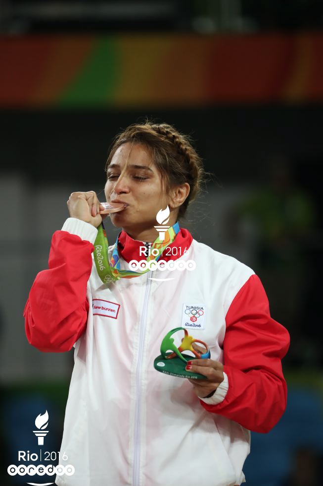 Marwa Amri sur le podium