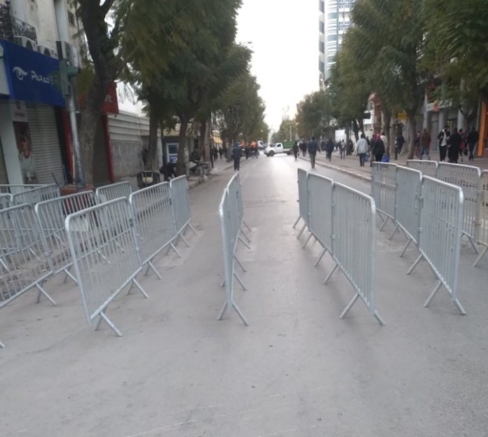 L'Avenue Bourguiba barricadée en prévision des manifestations