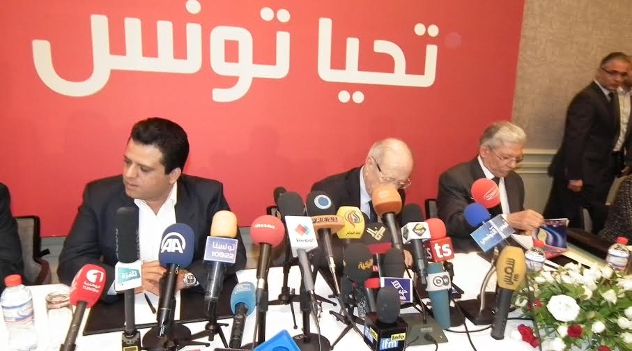 Beji Caid Essebsi, Slim Riahi et Taib Baccouche 