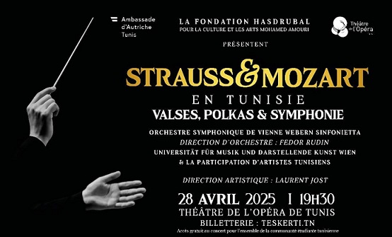 Concerts Strauss et Mozart en Tunisie : Valses, Polkas & Symphonie