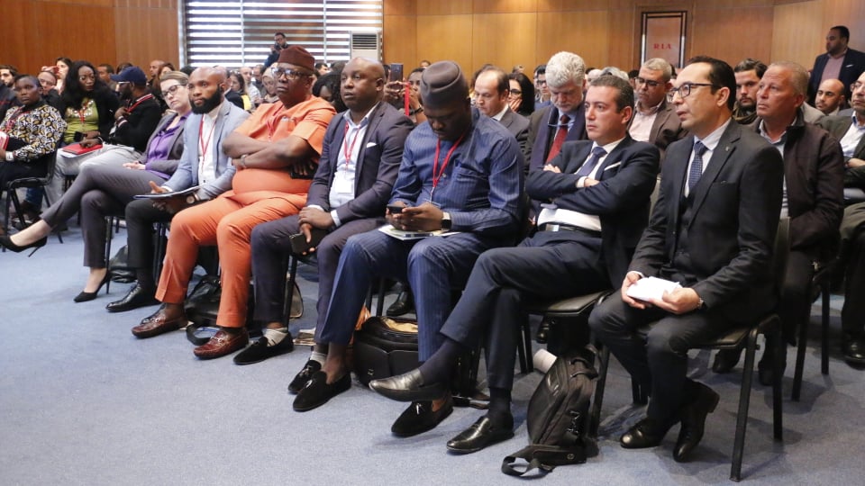 Les membres de la  délégation nigériane  