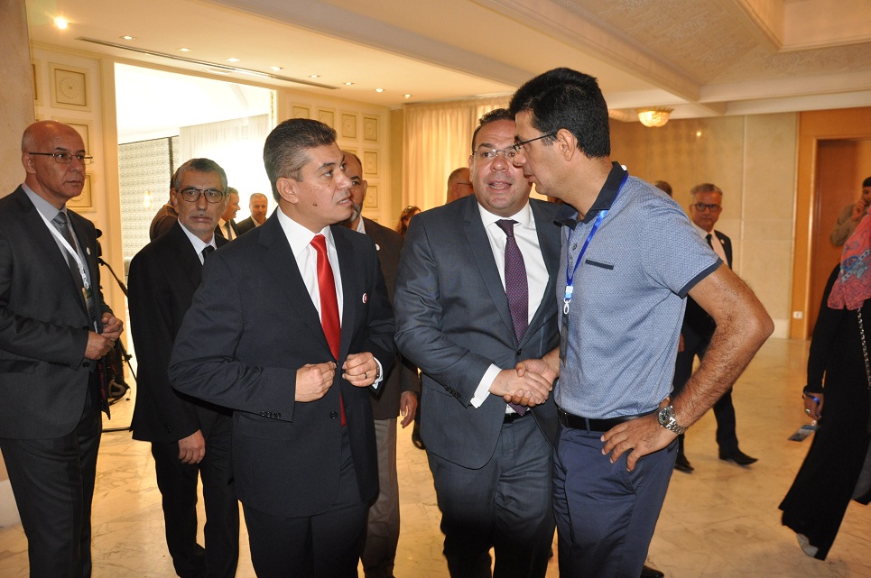 Notre collègue Kais Ben M’rad avec Oussama Kheriji et Mehdi Ben Gharbia 