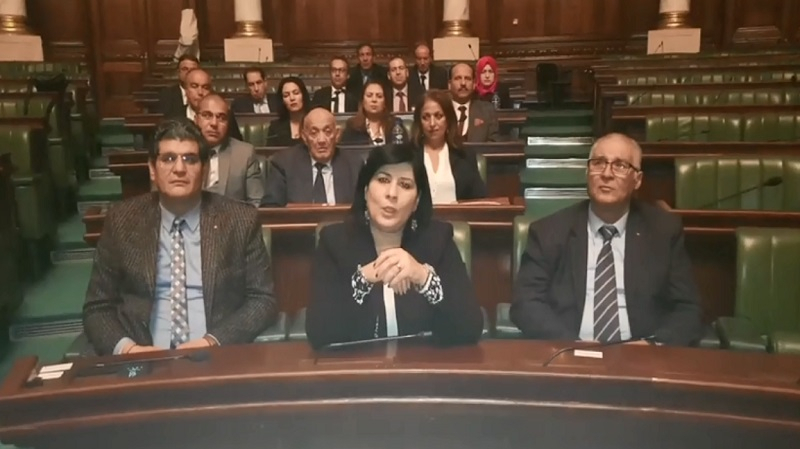 Abir Moussi et son bloc ont passé la nuit à l’ARP