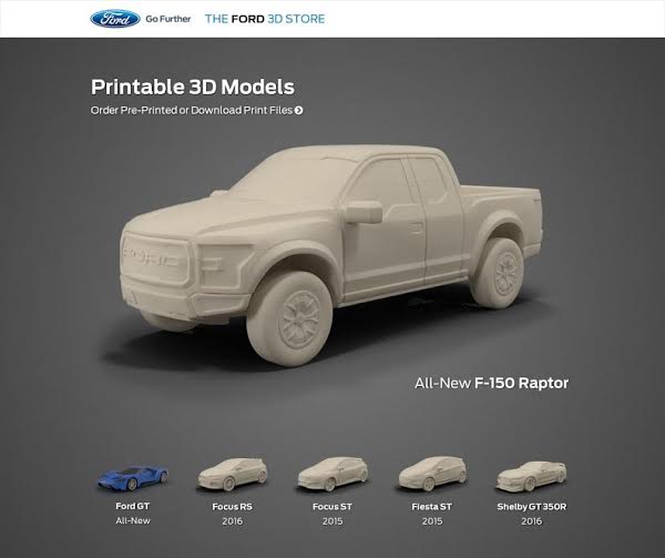 Ford ouvre son premier magasin en ligne offrant des modèles 3D de ses voitures