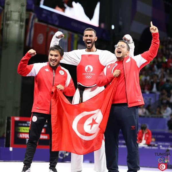 JO Paris: Firas Katoussi remporte la médaille d'or du taekwondo -80 kg