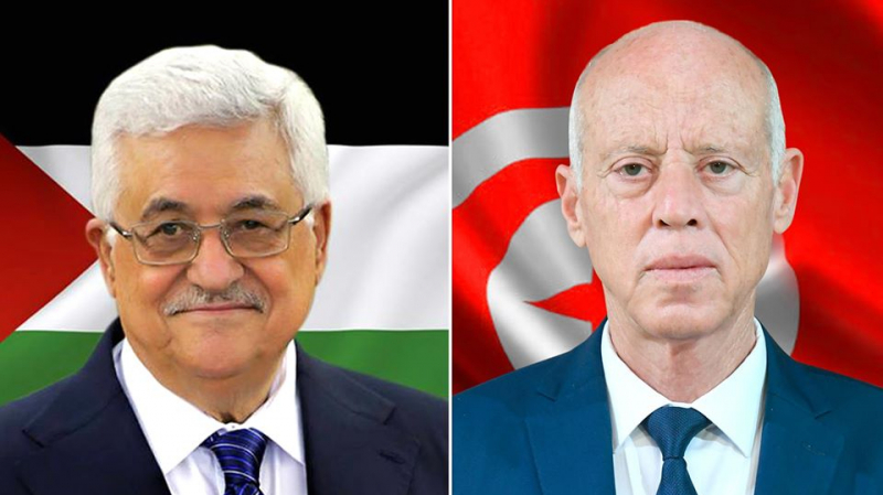 Le projet de résolution sur la Palestine au centre d'un entretien entre Kais Saied et Mahmoud Abbas