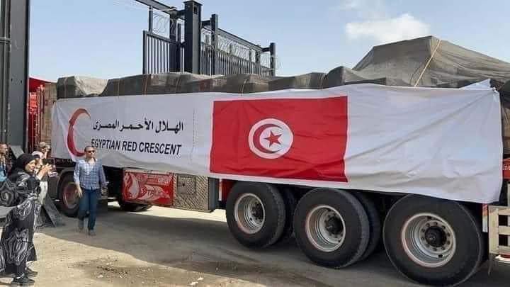 L'aide humanitaire tunisienne est arrivée à Gaza