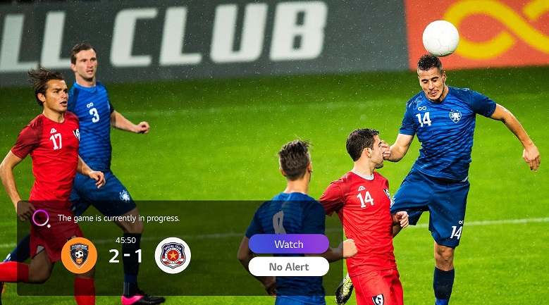 Avec Sports Alert, les télévisions LG vous offrent des expériences de visionnage sportif inoubliables