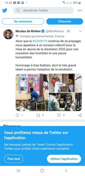 Le représentant français à l’ONU rend hommage à Kaïs Kabtani