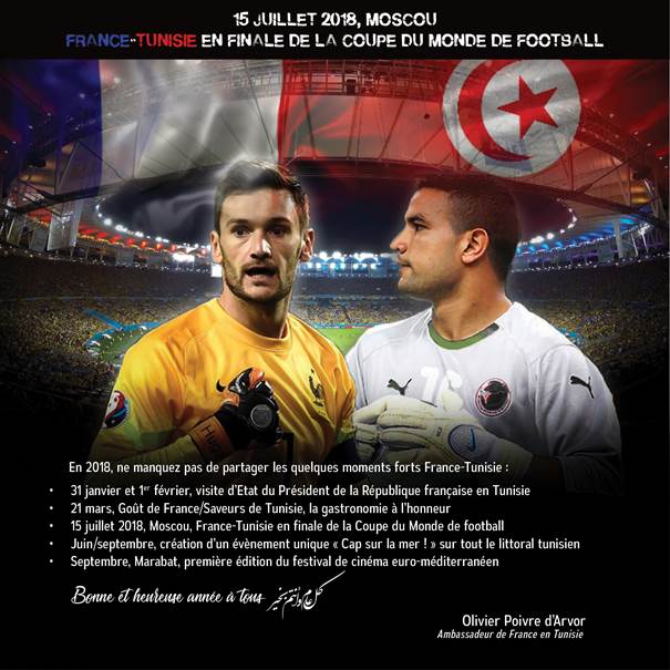 L’ambassadeur Poivre d’Arvor pour une Finale Coupe du Monde France-Tunisie !!!