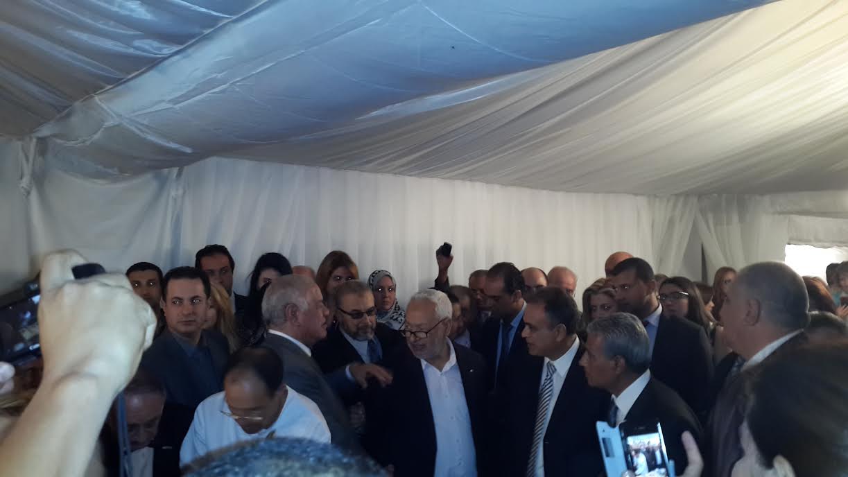 Jomâa, Essebssi, Ghannouchi et Chebbi à l’ambassade d’Algérie 