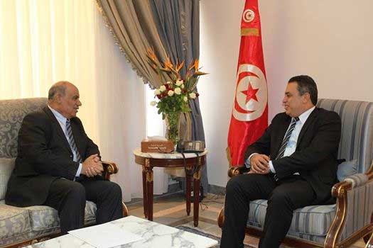 Mehdi Jomâa reçoit l'Ambassadeur de Palestine