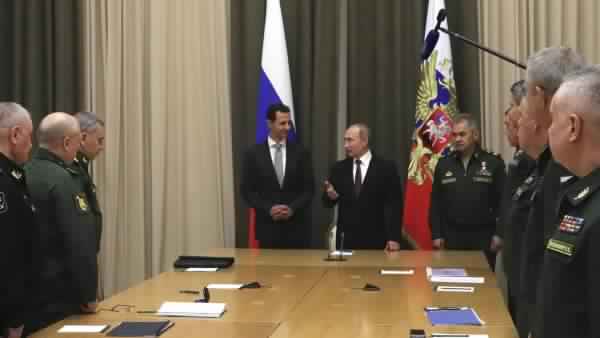 Bachar Al-Assad reçu par Vladimir Poutine à Sotchi(Russie)