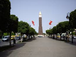 L'avenue Habib Bourguiba quadrillée