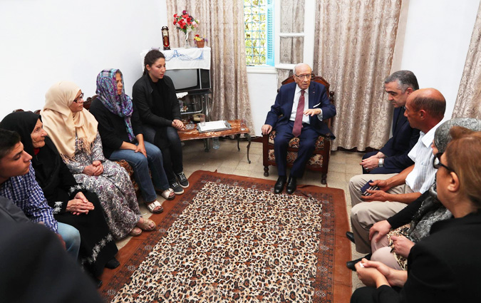 Le président Essebsi au domicile de Riadh Barrouta