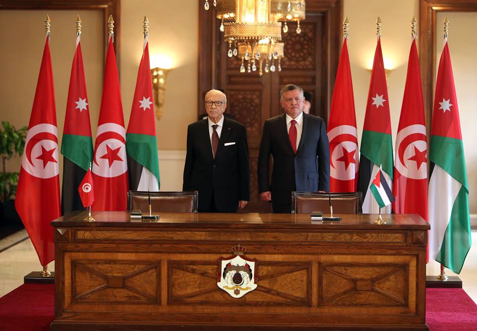 Béji Caid Essebsi se félicite des rapports entre la Tunisie et la Jordanie