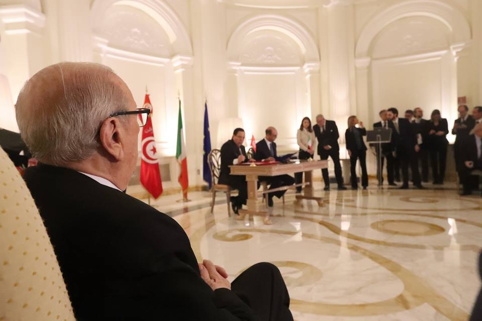  Signature d’accords tuniso-italiens au terme de la visite présidentielle à Rome