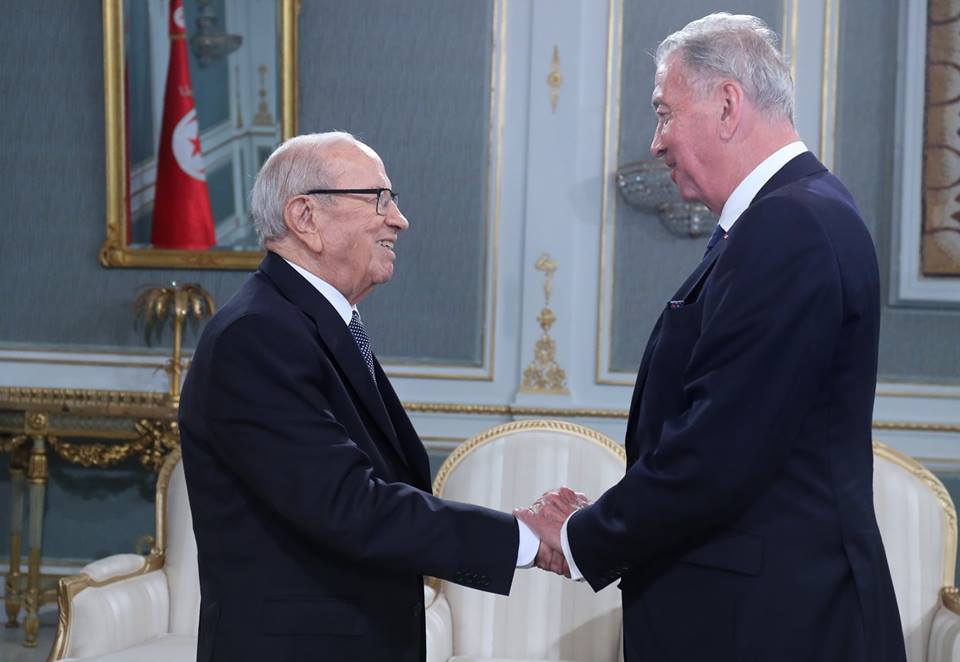Béji Caïd Essebsi reçoit le président de l’Institut international de la paix