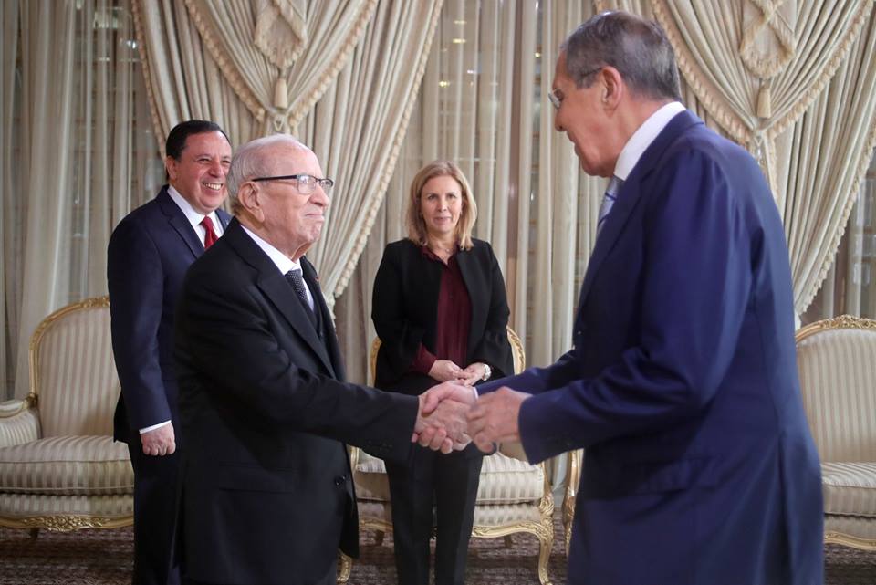 Béji Caïd Essebsi s’entretient avec le ministre russe des Affaires étrangères
