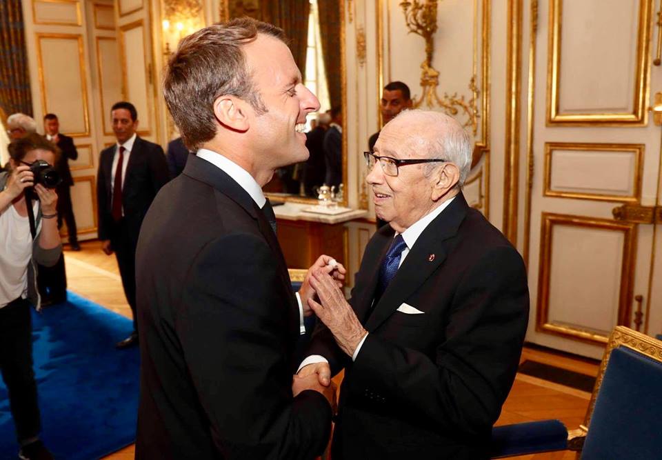 Entretien BéjiCaïd Essebsi- Emmanuel Macron à l’Elysée :