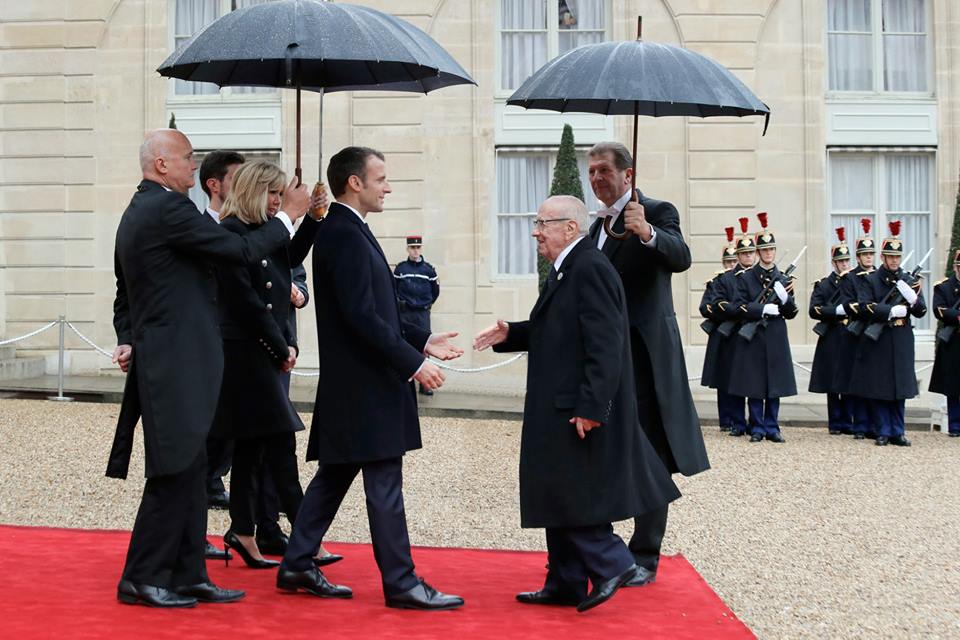 Béji Caïd Essebsi à la commémoration du Centenaire de l’Armistice à Paris