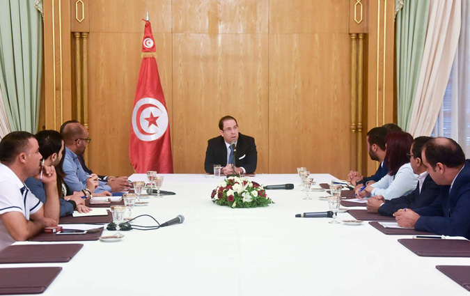  Les membres du bureau exécutif du SNJT reçus par Youssef Chahed