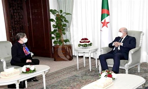 Najla Bouden reçue par le président algérien Abdelmadjid Tebboune