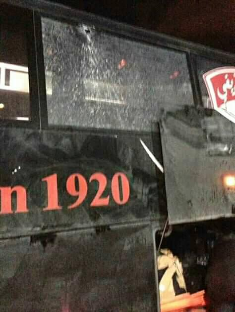 Le bus du Club Africain saccagé à Sousse