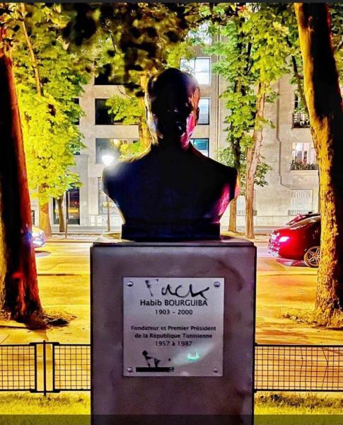 Le buste du président Bourguiba à Paris vandalisé