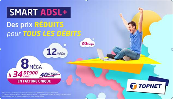 Promo TOPNET : des prix réduits pour plus de débits