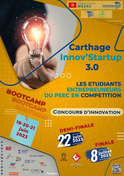 Concours Carthage INNOV’STARTUP 3.0: Les étudiants entrepreneurs du PEEC en compétition !