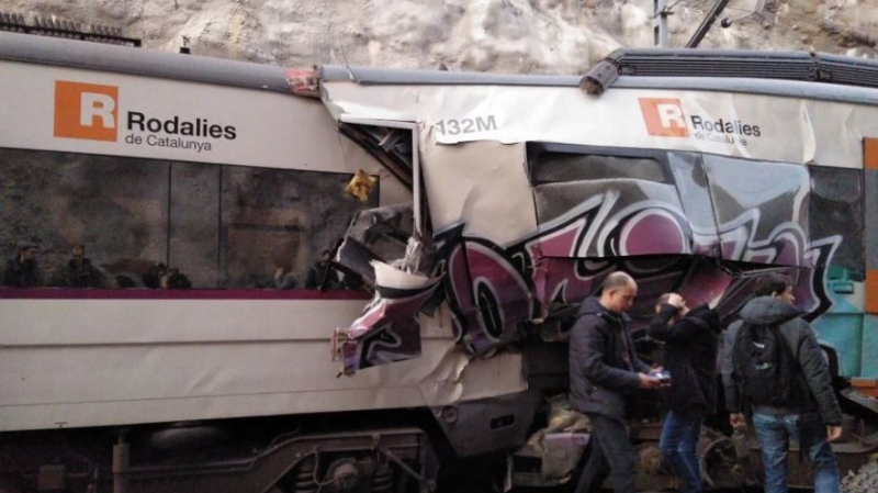 Barcelone: Un mort et trois blessés dans un accident de train