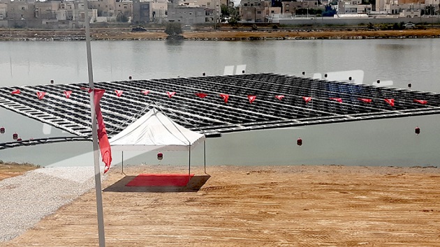 Energies renouvelables: Inauguration d’une centrale photovoltaïque flottante au Lac