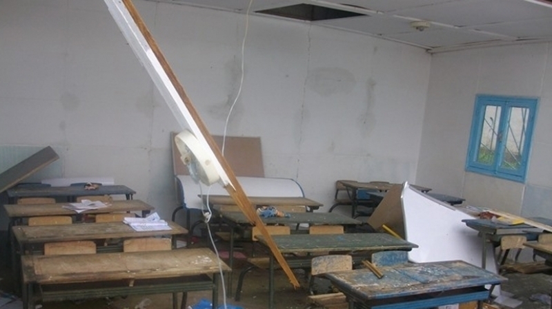 Un toit s’écroule dans une salle de classe à Sidi Thabet