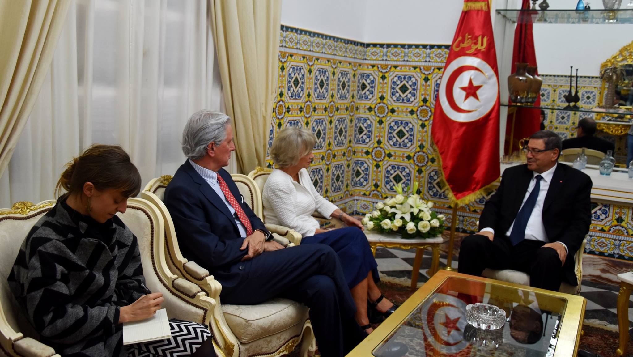 Elisabeth Guigou reçue par Habib Essid