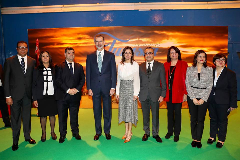 Photo du jour : le couple royal espagnol au stand tunisien du Salon du tourisme de Madrid