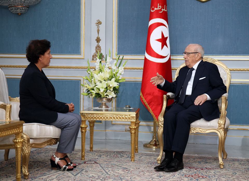 Béji Caïd Essebsi s’entretient avec Radhia Nasraoui