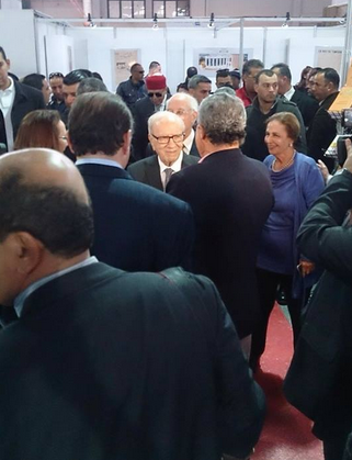 Essebsi et Ghannouchi à la foire du livre 