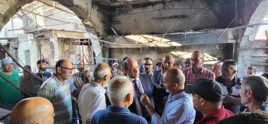 Aides financières aux commerçants sinistrés par l’incendie du Souk Jara à Gabès