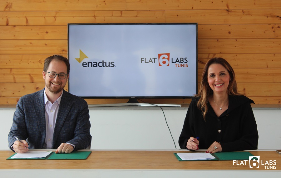 Signature d’une convention de partenariat entre Flat6Labs Tunis et ENACTUS Tunisie