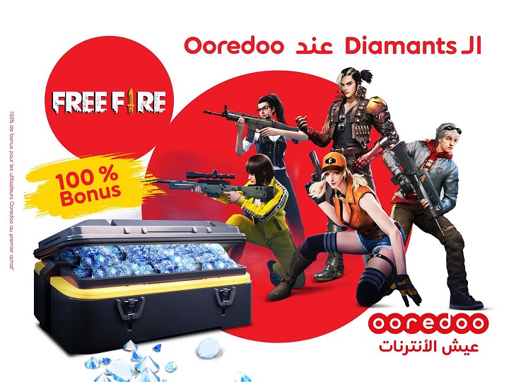 INEDIT ! Les Diamants Free Fire chez Ooredoo.