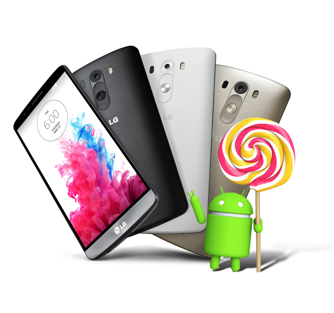 LG déploie la première mise à jour d'ANDROID 5.0 LOLLIPOP