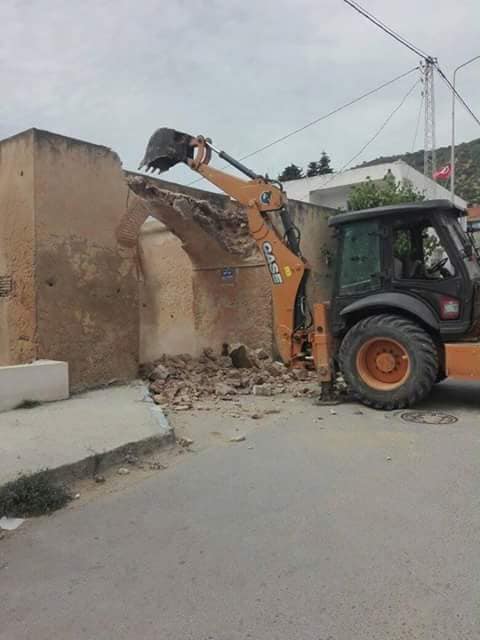 Photo du jour : démolition du patrimoine de Ghar el Melh